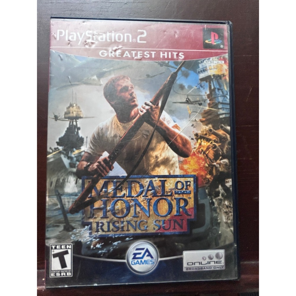 Medal of Honor Rising Sun PS2 PlayStation 2 Greatest Hits SLUS-20753GH WWII EA